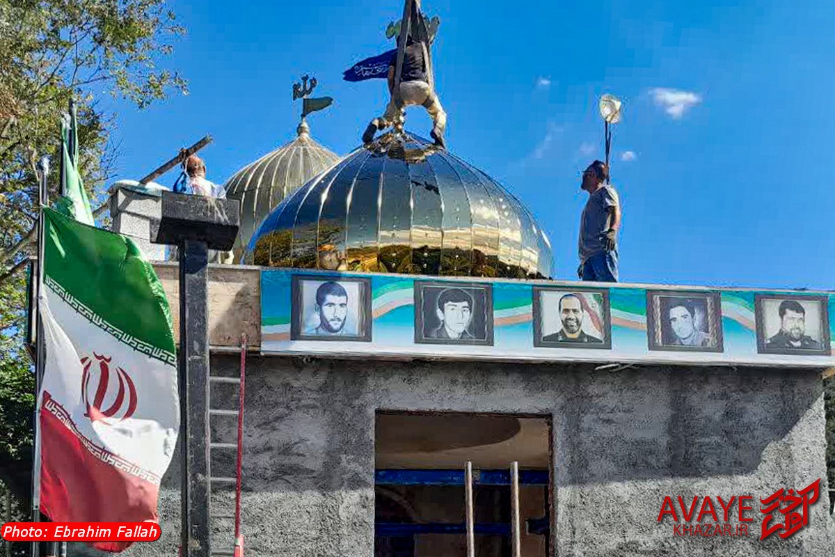بهشت شهیدان امامزاده باقر(ع) شلدره مزین به گنبد طلایی شد